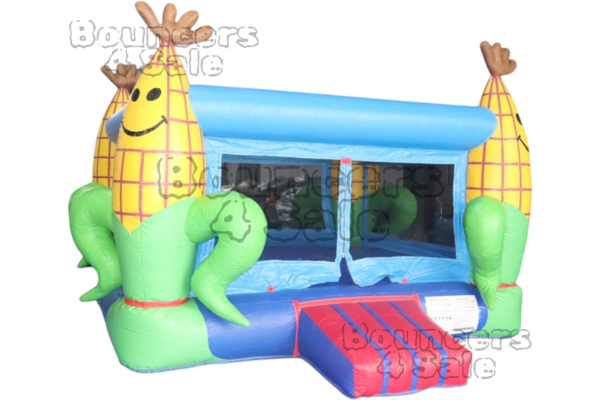 A corn cob bounce house with an inflatable slide.