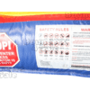 A close up of the safety rules on a bag
